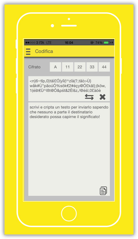Screenshot 4 App Android Cripto | Testi cifrati