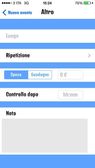 Screenshot 2 App iOS Diario blu
