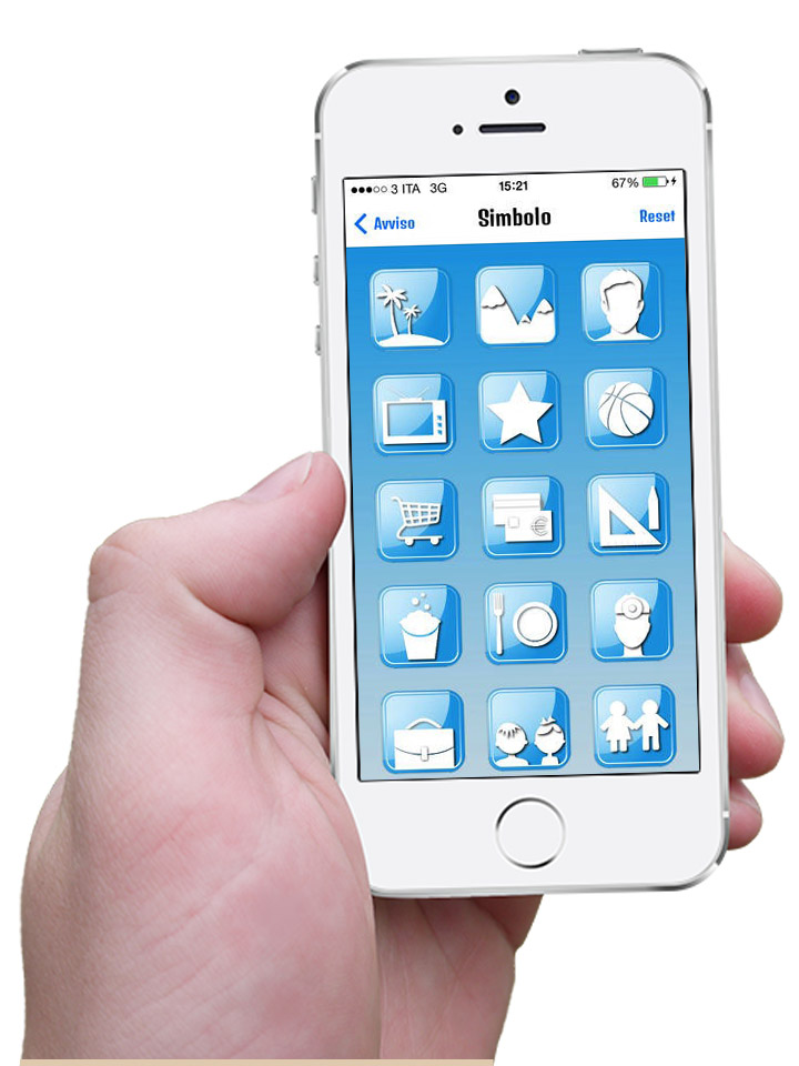 Screen App iOS Diario blu