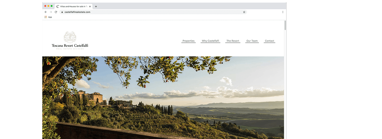 Realizzazione Sito WEB Toscana Resort Castelfalfi