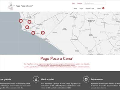 creazione Portale WEB Pago Poco a Cena | Portfolio Agenzia Web What a Show S.r.l. | https://www.whatashow.it