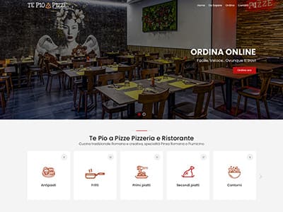 eCommerce delivery per Te Pio a Pizze shop.tepioapizze.com | Portfolio What a Show S.r.l. | https://www.whatashow.it
